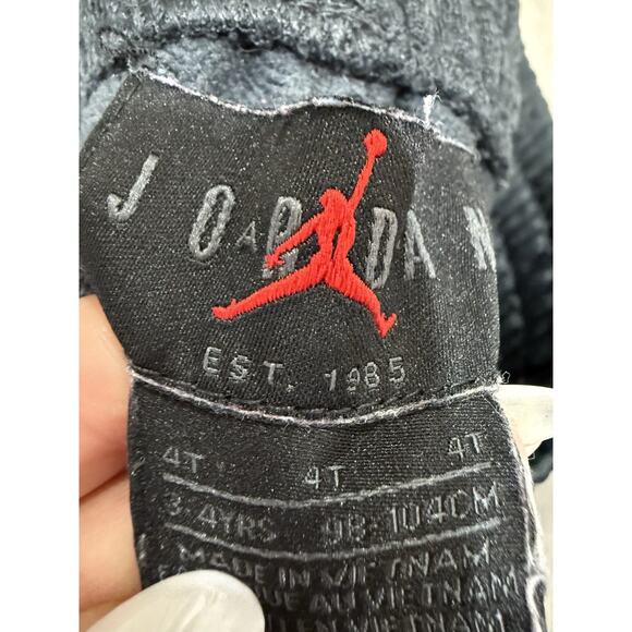 NWT Nike Air Jordan Toddler Boys Jogger Sweat Pants Dri FIT Black HTHR Red 4T - Picture 3 of 4